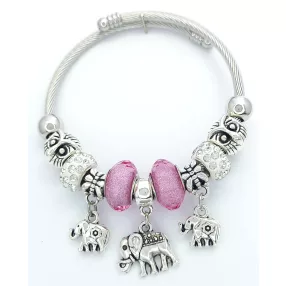 Ezüstszínű antiallergén pandora jellegű karperec