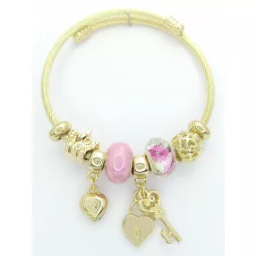 Aranyszínű antiallergén pandora jellegű karperec