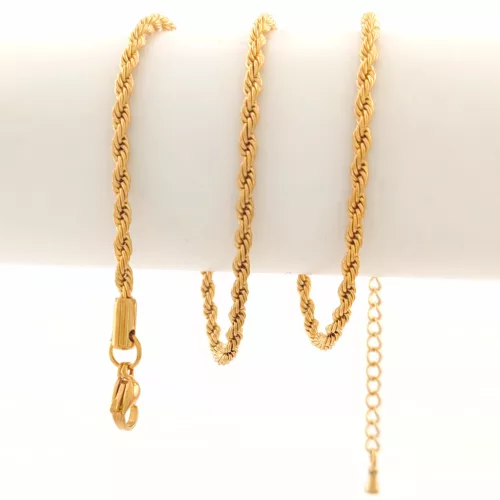 Aranyszínű nemesacél nyaklánc