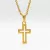 Aranyszínű nemesacél nyaklánc kereszt medállal