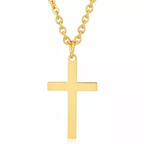 Aranyszínű nemesacél nyaklánc kereszt medállal