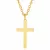 Aranyszínű nemesacél nyaklánc kereszt medállal