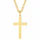 Aranyszínű nemesacél nyaklánc kereszt medállal