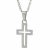 Ezüstszínű nemesacél nyaklánc kereszt medállal