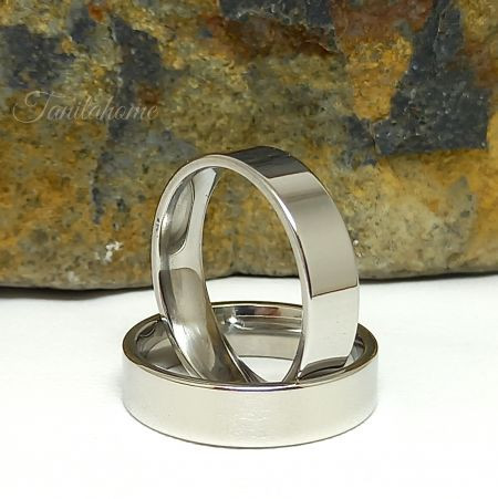 Ezüstszínű nemesacél gyűrű ( páros gyűrű )