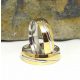 Mart mintás arany-ezüstszínű nemesacél karikagyűrű