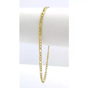 Aranyszínű nemesacél figaro szemes karkötő