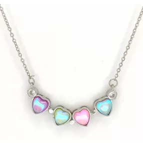   Ezüstszínű nemesacél nyaklánc variálható szív medállal