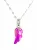 Mályva színű Swarovski kristály angyalszárny medál ezüstszínű nemesacél nyakláncon