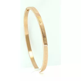Rose gold színű nemesacél karperec görög mintával