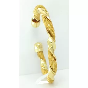 Aranyszínű nemesacél fonott karperec