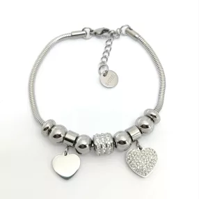 Pandora jellegű orvosi fém karkötő