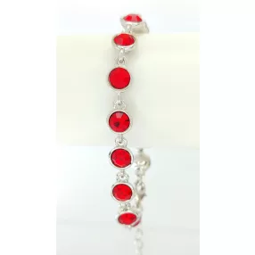 Swarovski kristállyal díszített orvosi fém karkötő