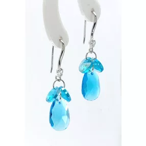 Swarovski kristállyal díszített orvosi fém függő fülbevaló