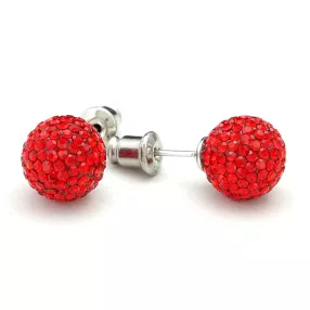 Swarovski kristályos shamballa fülbevaló