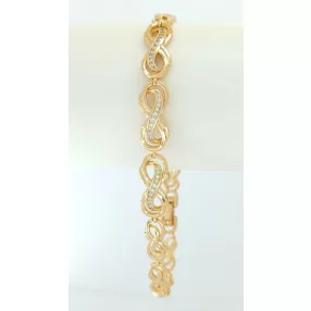 Aranyszínű orvosi fém női karkötő kristállyal